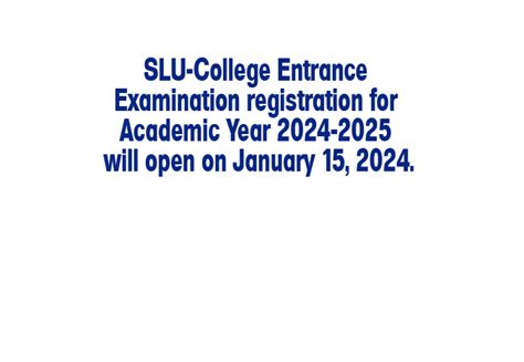 slu entrance exam|iSLU Student Portal .